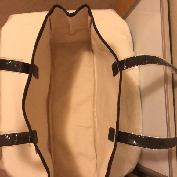 By popular Demand “Do You, Boo” leather straps & trim 100% Canvas tote. Large - Picture 4 of 6